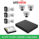 2MP Uniview 6 CCTV Package