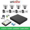 2MP Uniview 8 CCTV Package