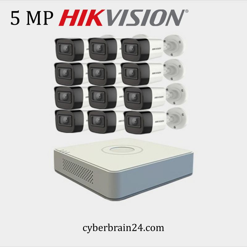 5MP Hikvision 12 CCTV Package with DVR